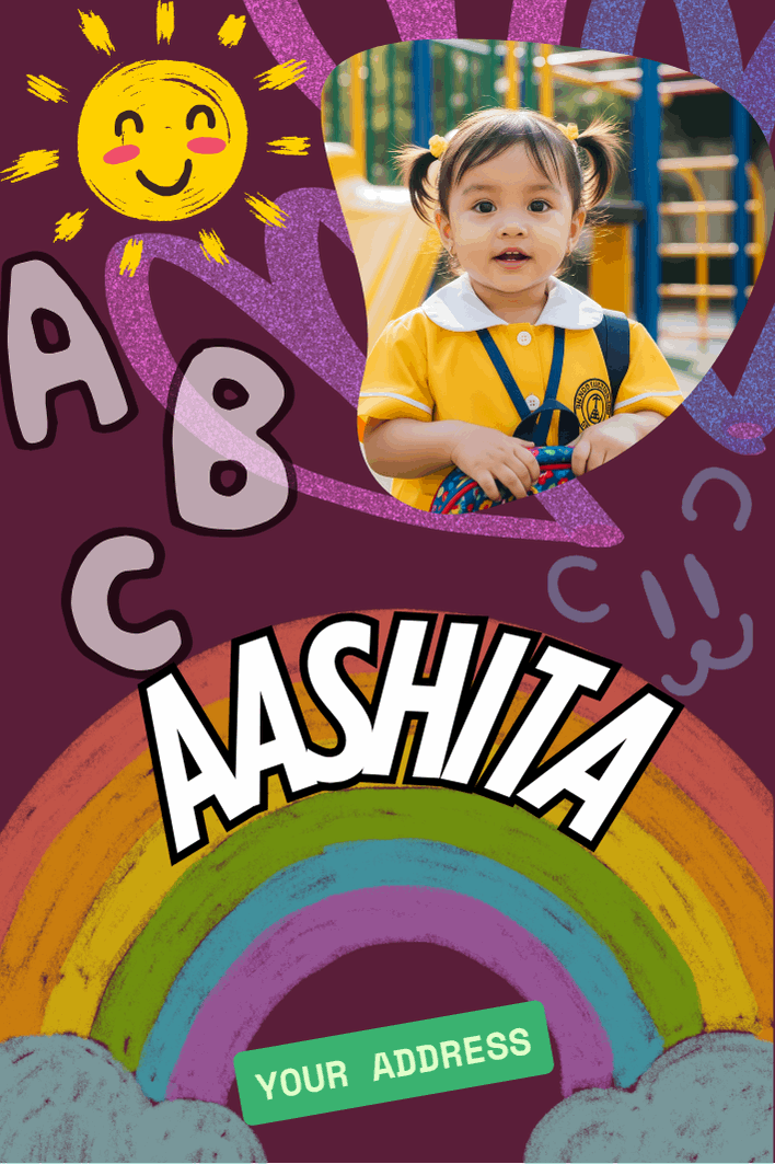 Customized Acrylic School Bag Tag for Kids - Personalized Name Tag for Easy Identification