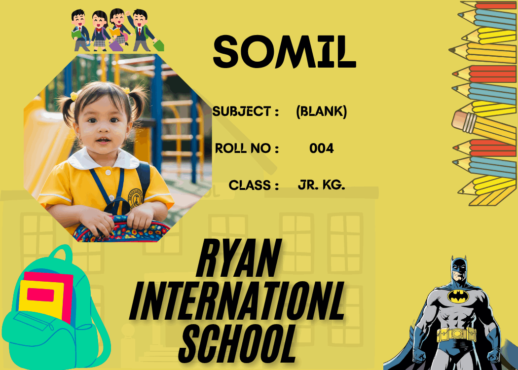 Customized Waterproof School Labels – Personalized Kid Name Slip with Batman