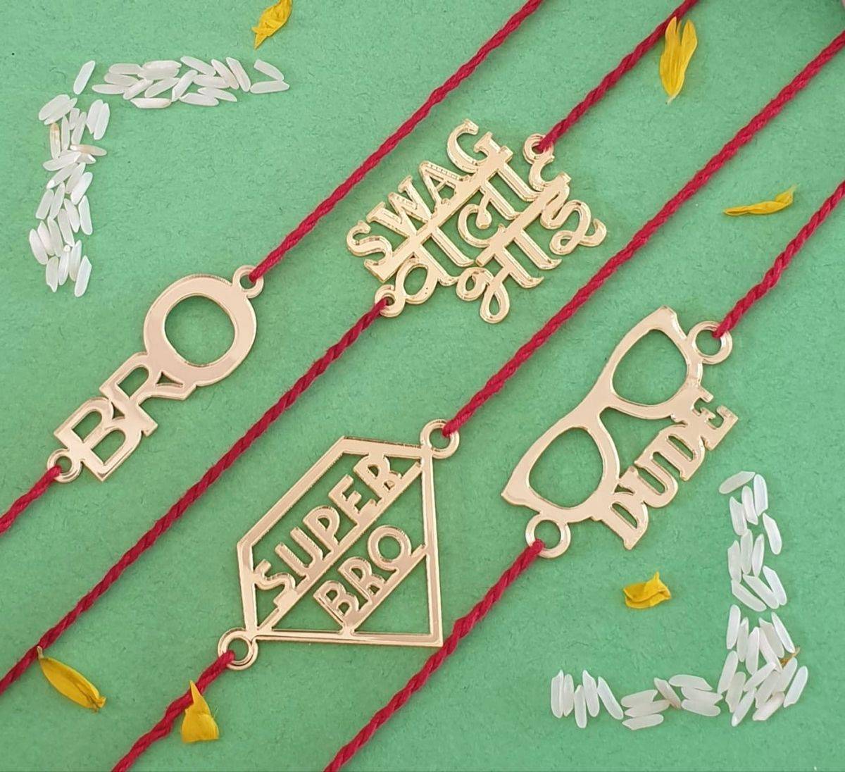 Custom Rakhi Charm - Personalized Name Bracelet for Raksha Bandhan