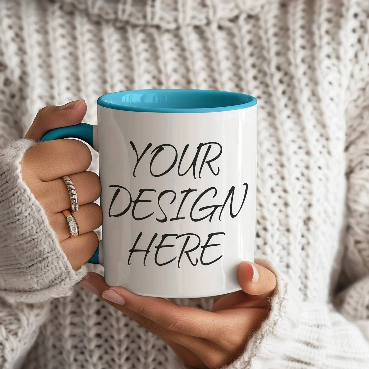 Customized Inside-Color Mug – 320ml Personalized Ceramic Mug with Colorful Interior