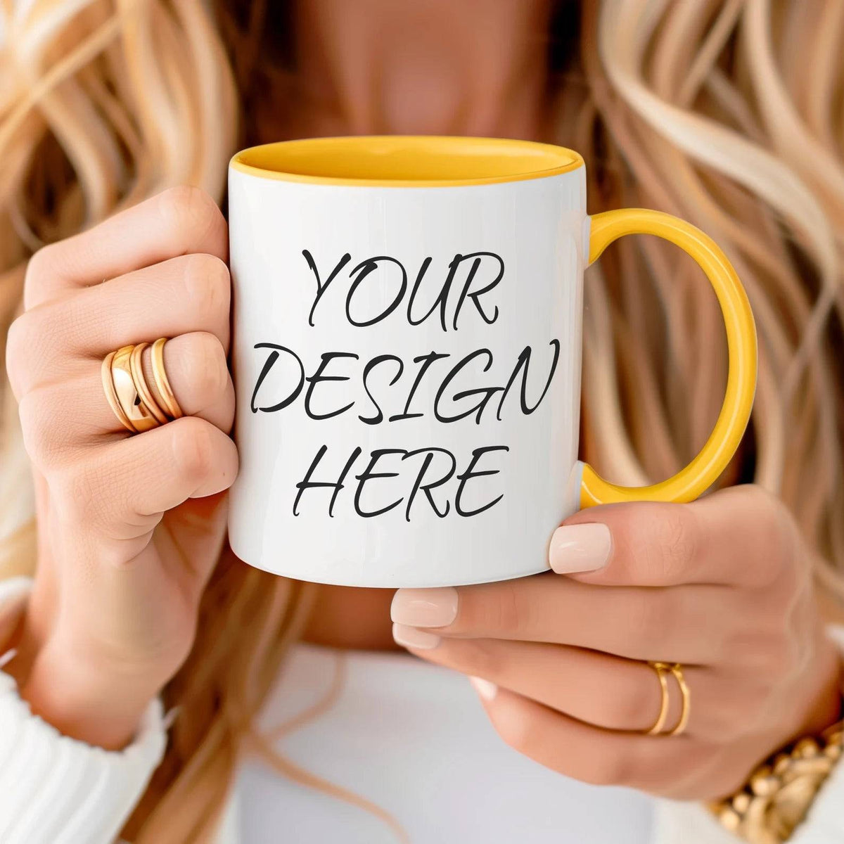 Customized Inside-Color Mug – 320ml Personalized Ceramic Mug with Colorful Interior