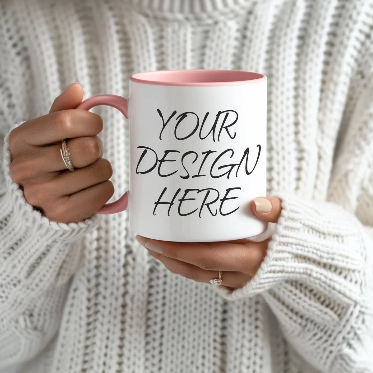 Customized Inside-Color Mug – 320ml Personalized Ceramic Mug with Colorful Interior