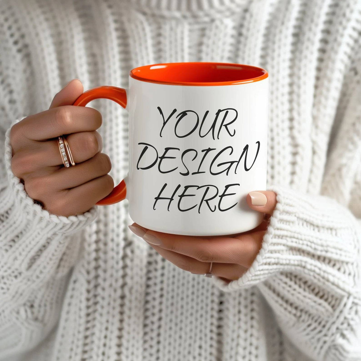 Customized Inside-Color Mug – 320ml Personalized Ceramic Mug with Colorful Interior