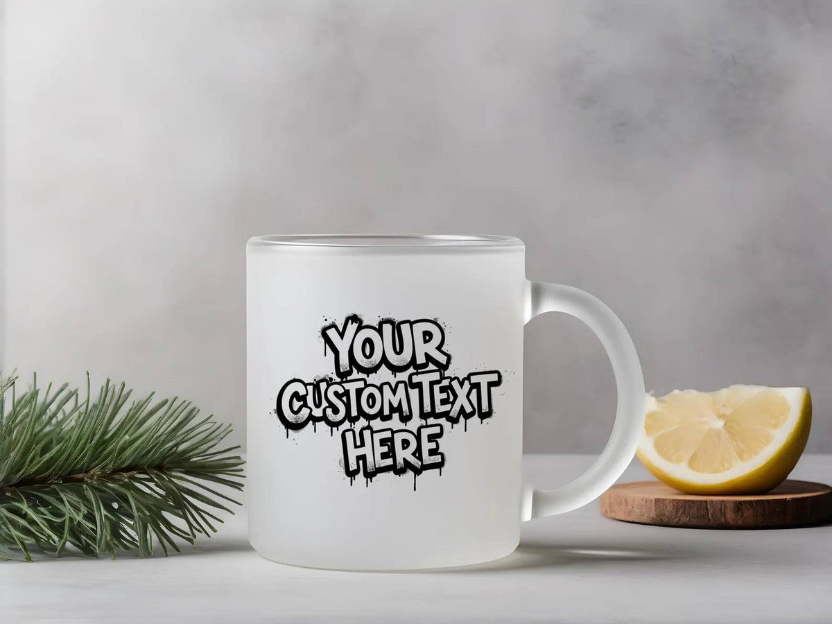 Customized Frosted Mug - 320ml Personalized Matte Finish Glass Mug