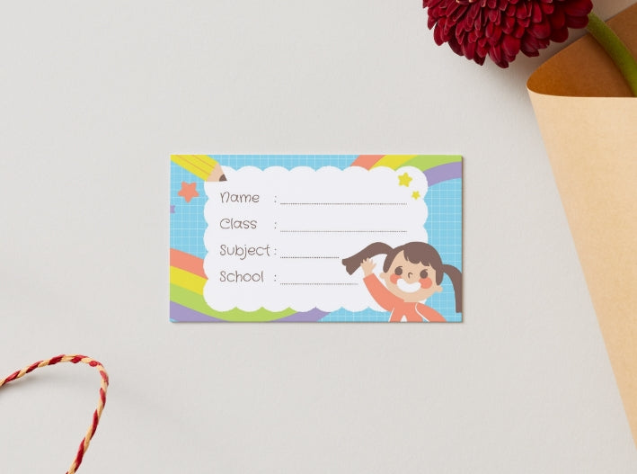 School Book Label Customized for Girls – Personalized Waterproof School Labels