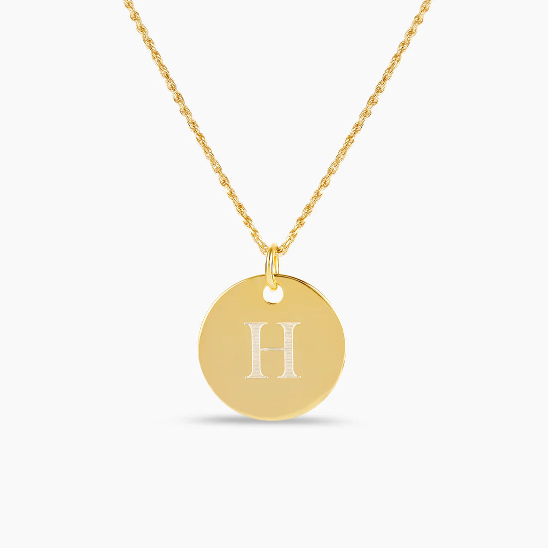 Round Engraved Pendant – Personalized Custom Name & Photo Necklace