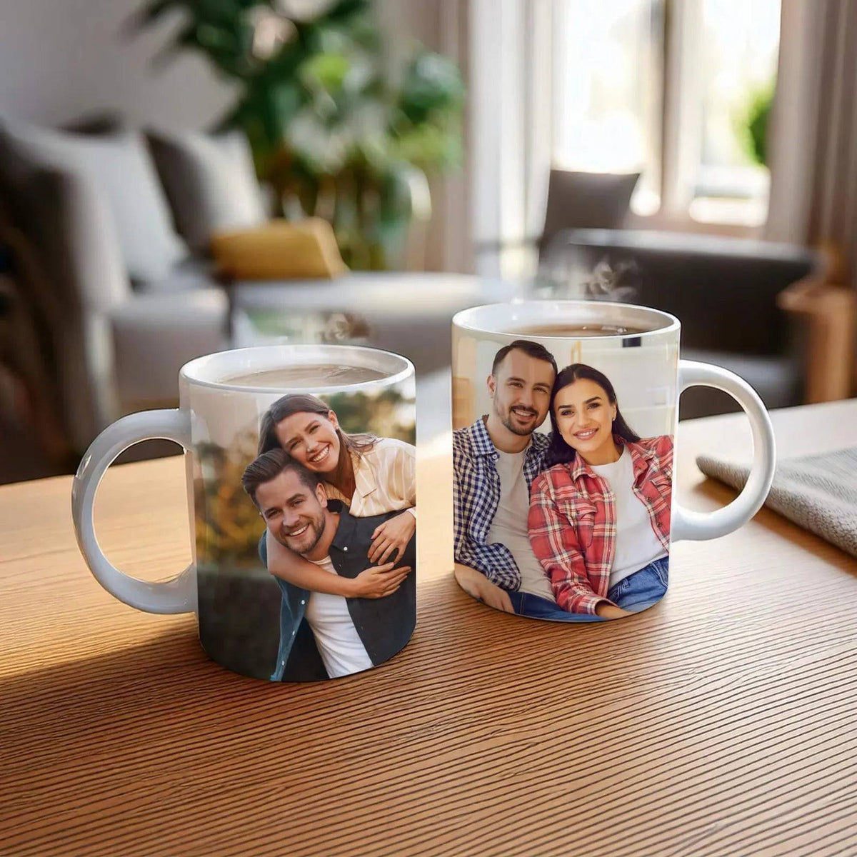 Personalized White Mug with Photo & Message - Custom 320ml Ceramic Gift