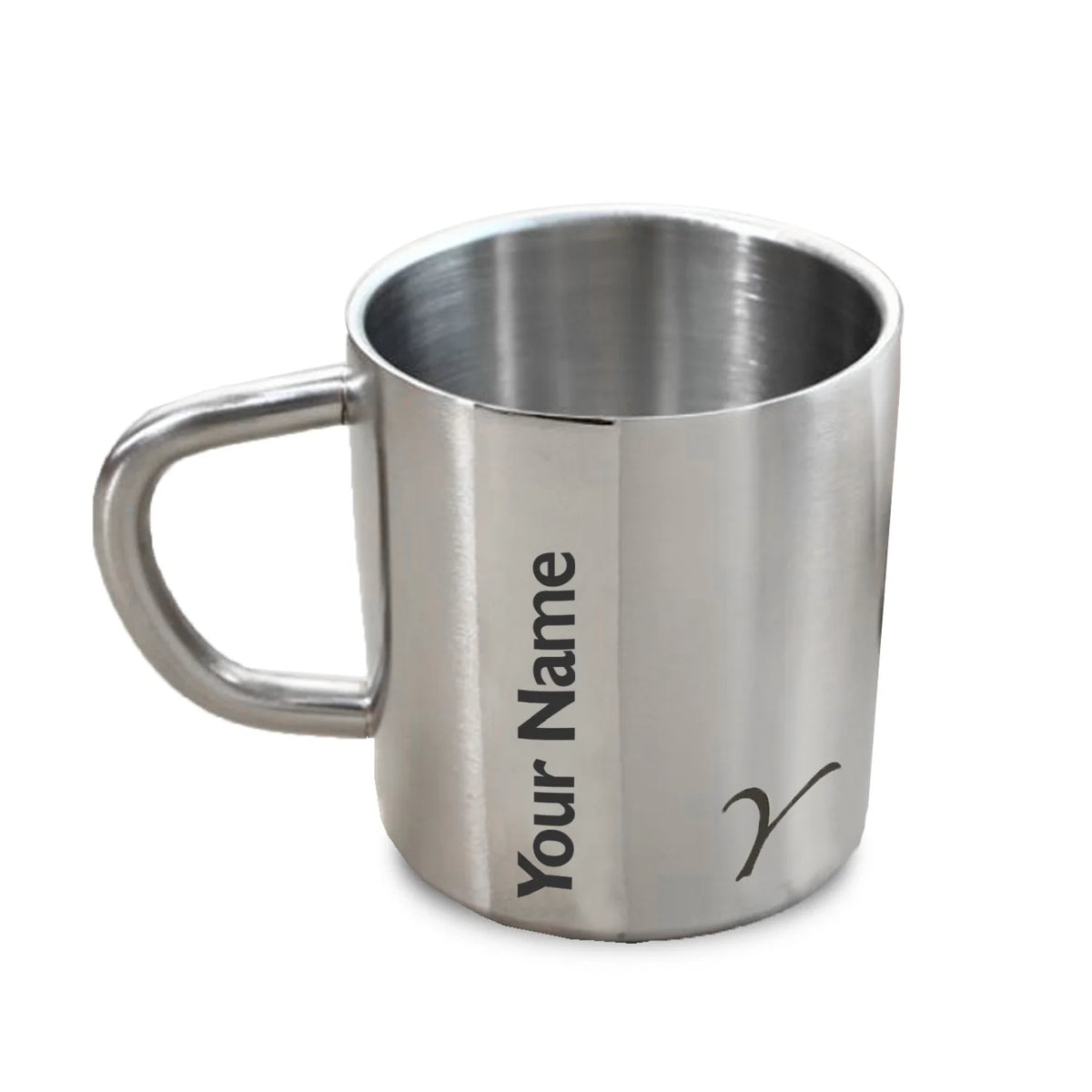 Custom Engraved Steel Mug - 250ml Durable Stainless Steel with Personalized Laser Engraving
