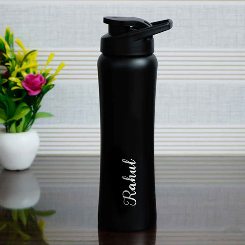 Premium 800 ml Black Stainless Steel Bottle - Insulated and Custom Printed